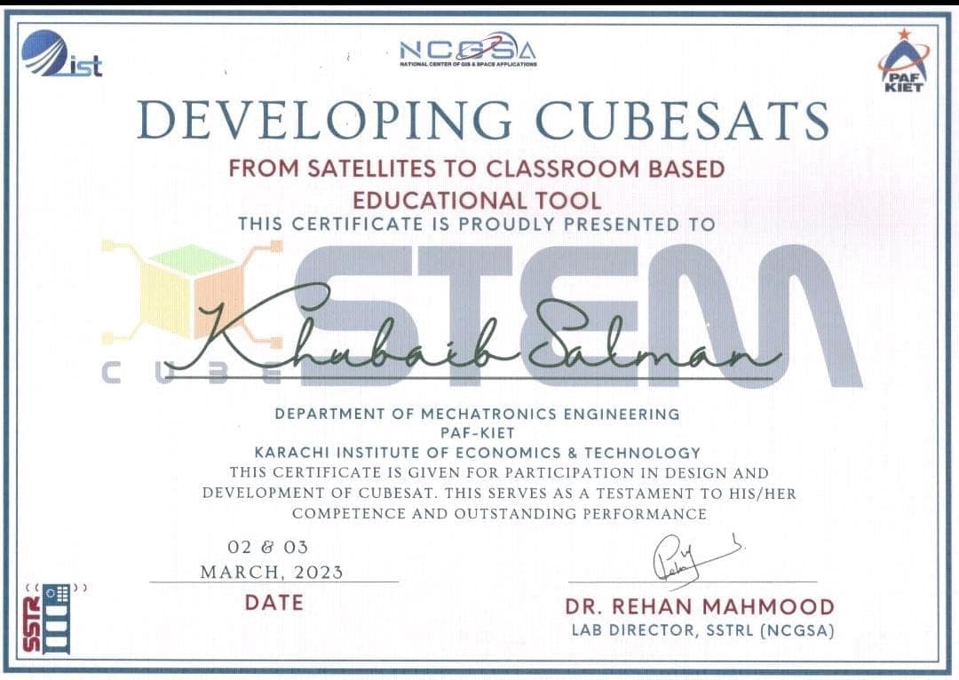 Developing CubeSats